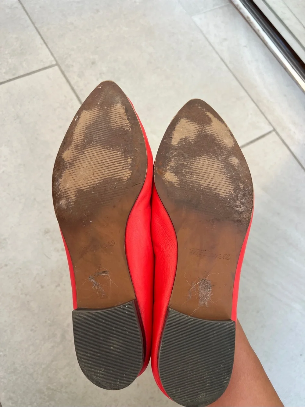 Madewell Pointed Toe Leather Flats